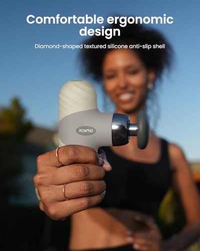 RENPHO Mini Thermal Massage Gun with Heat, Color Silicone Casing, 4 Speeds