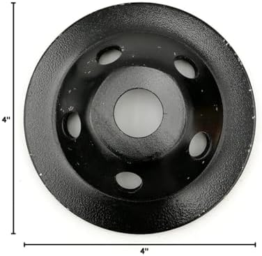 SHDIATOOL 4 Inch Single Row Diamond Grinding Cup Wheel for Concrete Granite Marble Masonry Brick Fits 5/8 Inch Arbor