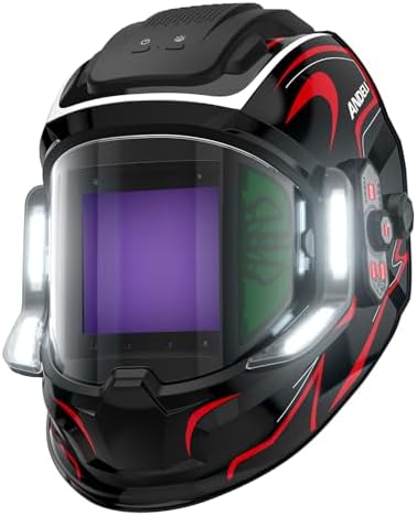 ANDELI Auto Darkening Welding Helmet with Light,with Internal Display