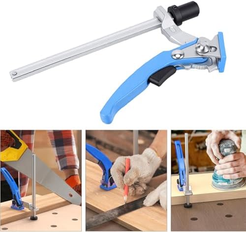 Fafeicy 2 Pcs Bench Dog Clamp 5/8 Inch Dog Hole Quick Ratchet Clamp for Woodworking Carving Routing Polishing by Craftsmen