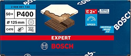 Bosch Professional 50x Expert C470 Sandpaper (Ø 125 mm, Grit 400, Accessories Orbital Sander)