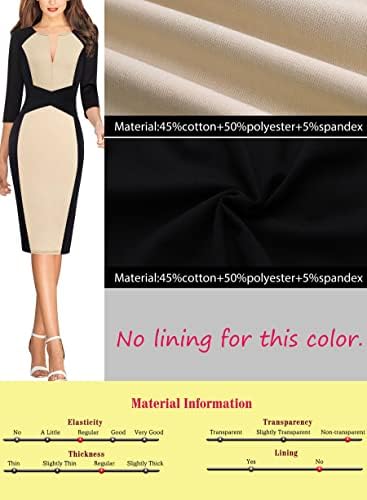 VFSHOW Womens Work Business Office Zipper Up Slim Bodycon Sheath Dress