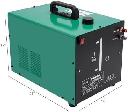 TIG Welder Water Cooler 18L TIG Welder Torch Water Cooler Water Cooled TIG Torch Water Cooling System 370W Welding Machine Water Cooler, 2.4 GPM Water Flow