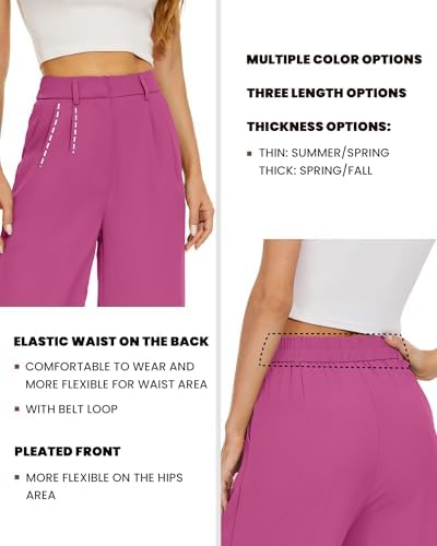 FUNYYZO Wide Leg Dress Pants for Women Work Slacks Business Casual Outfits