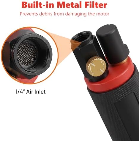 2 & 3 Inch Random Orbital Air Sander, 13,000 RPM Pneumatic DA Mini Sander with 4 Polishing Buffing Pads and 12 Sanding Discs, Air Polisher Tool for Auto Detailing, Narrow and Small Area Polishing, Red