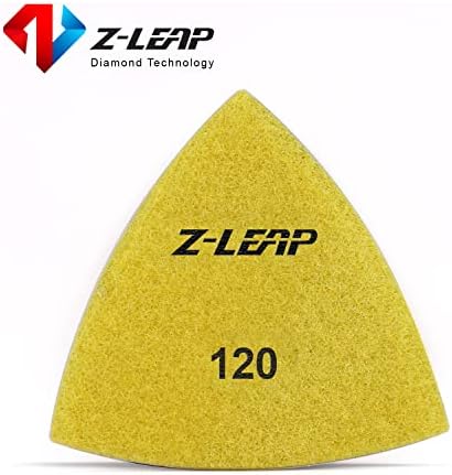 Triangular Diamond Sanding Pads for Oscillating Tools Sandpaper Sheet Polishing Discs 3"(80mm) 120 Grit