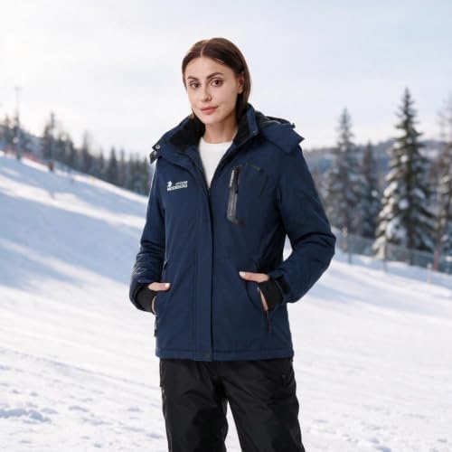 MOERDENG Women's Ski Jacket Warm Winter Coat Snowboarding Jacket