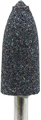 50Pc 1/4" Shank Brown Corundum Grinding Head Cone Shaped Grinding Wheel Abrasive Mounted Grinding Point Stone Rotary Tools Deburring Polishing -Diameter:16mm