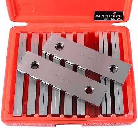 Accusize Precision Parallel Set 1/4 x 6 in 9 Pairs Alloy Steel
