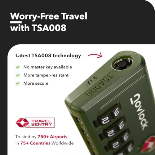 TSA Approved Luggage Locks, Travel Locks with Inspection Indicator