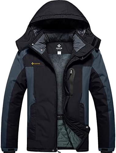 GEMYSE Men's Winter Ski Jacket Waterproof Snow Coat with Detachable Hood