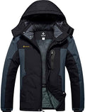 GEMYSE Men's Winter Ski Jacket Waterproof Snow Coat with Detachable Hood