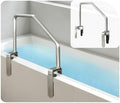 Bathtub Rail Safety Grab Bar, Clamp on Tub Handles for Seniors, Adjustable Bath Tub Rails for Elderly Adults Support Bars Shower No Drill, Handicap Bathtub Helper Railing for Side of Tub