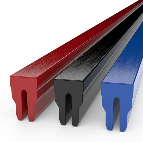 67-150 - 5/8" T-Slot Cover (Black), High‑Temp Silicone Rubber Extrusion 150", Coolant Resistant, Fits Manual and CNC Milling Machine Tables, Easy Cut‑to‑Length Installation