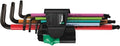 Wera 05022534001 950/7 HEX-PLUS MULTICOLOUR MAGNET 1 L-KEY SET, METRIC, BLACKLASER, 7 PIECES