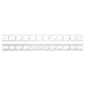 Starrett Full Flexible Steel Rule with Satin Chrome Finish, Quick Reading, and Inch Graduation - 4R Graduation, 12" Length, 1/64" Thickness - C304R-12