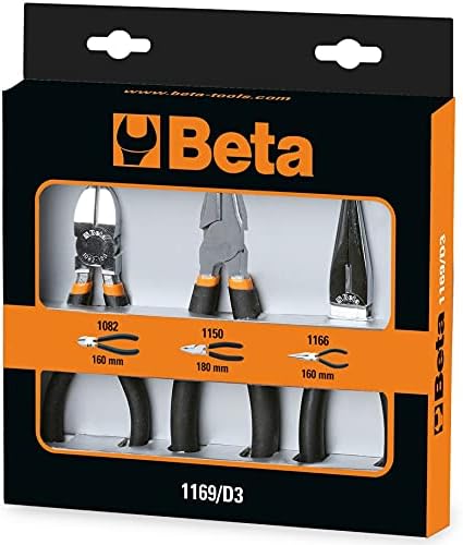 Beta 1169/D3 3-Piece Pliers Set – Hardened Steel Jaws