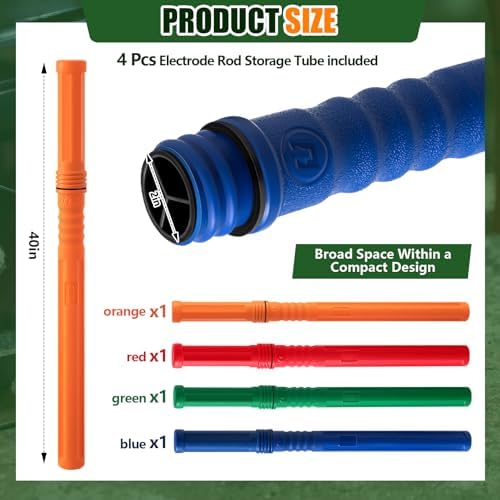 Tandefio 4 Pcs Welding Rod Storage Tube 40 Inch Tig Rod Holder, 4 Colors