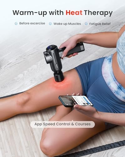 RENPHO Active+ Thermacool Deluxe Massage Gun, Charging Stand, Heat and Cold
