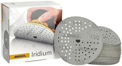 Mirka Iridium Sandpaper Discs 5 Inch 89 Holes Hook and Loop