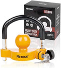 RETRUE Universal Trailer Coupler Hitch Ball Lock, with Cover & Cap, Yellow