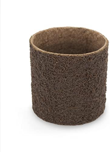 CS Unitec | 42010 | PTX Coarse Fleece Nonwoven Sleeve - 80 Grit, 3-1/2" Diameter x 4" Wide, Brown, Pack of 4 - Made in Germany