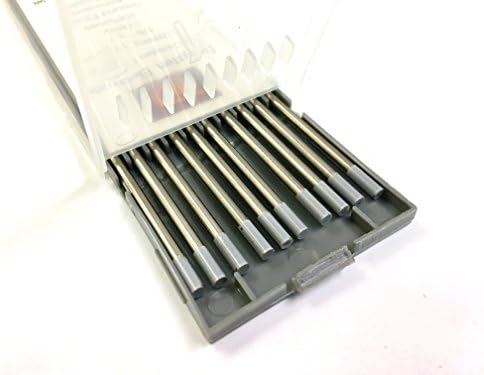 TIG Welding Tungsten Electrodes for 2% Ceriated 1/8" x 7" 10-Pack (Grey, WC20)
