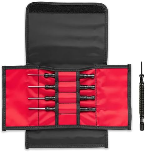 HIT Tool - Spring Punch Pin Set - Four Tip Sizes - Steel