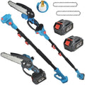 Chainsaw & 2-in-1 Cordless Pruning Shears Set - Cordless Pole Saw