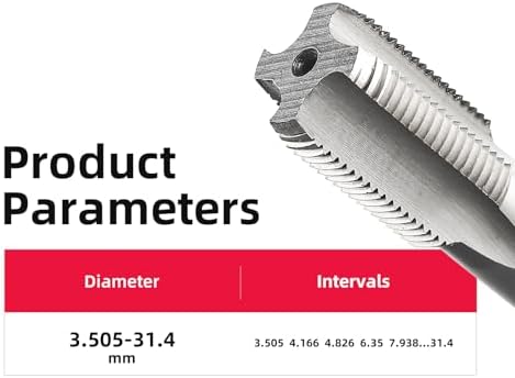 11/16-18 Left Hand Straight Flute Thread Tap Machine Tap HSS (High Speed Steel) Threading Tapping Repair Tools DRINYOUNG (11/16-18 Left)