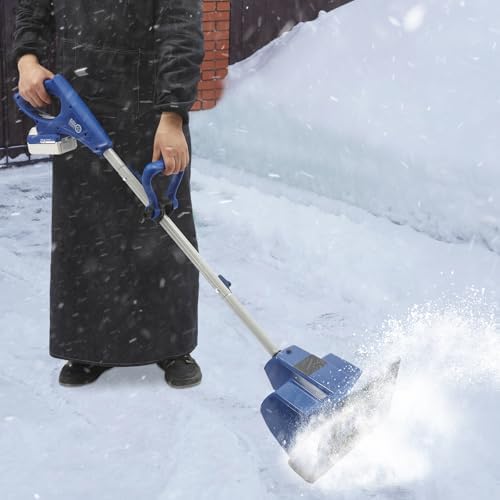 Snow Thrower, Electric Cordless Snow Shovel, DC 24V Snow Blower with Handle, Easy Snow Removal Tool for Driveways, Sidewalks, Patios and Decks