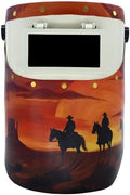 WoahBros Flip-Up Welding Helmet | Sugar Scoop Welding Hood | Fits 2x4 Cheater Lens (Not Included) | Western