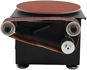 Mini Belt Disc Sander, 6-Inch Sanding Disc and 1.2 x 15-Inch Sanding Belts for Wood Metal Stone Grinding, 8500RPM Small Spindle Sander Machine With 7 Gears for Curve Grinding