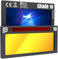 The King Single 2.0 | Shade 10 Gold Auto Darkening Welding Lens | 20A TIG Rating - No Flashing | 2" X 4.25" X 0.2" | Gold Welding Lens - Blue Puddle | Ridge Products Royal Series 2.0