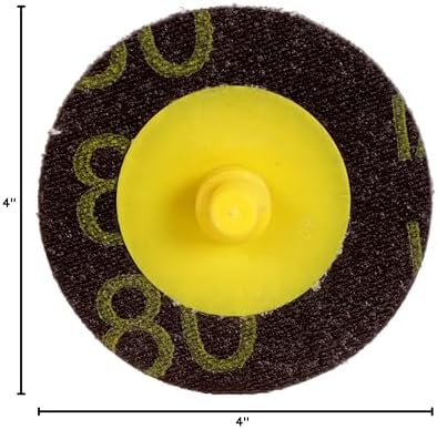 3M Roloc Disc, 361F, 80 YF-Weight, TR, 4 in, Die R400BB