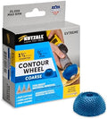 Kutzall Extreme Contour Wheel, 1-3⁄4" (44.5mm) Dia. X 3⁄8" (9.5mm) Bore, Coarse - Wood Carving Die Grinder Accessory for Bosch, Milwaukee, DeWalt. Abrasive Tungsten Carbide Coating CW134X90