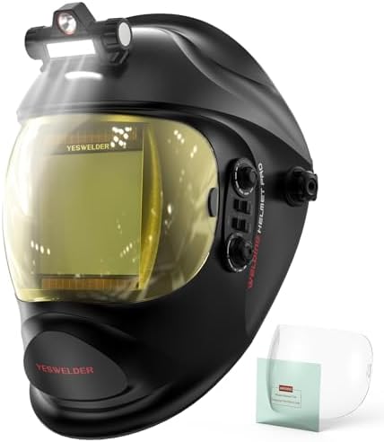 YESWELDER Welding Helmet with USB LED Light, Large True-Color View