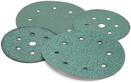 3M Green Corps Hookit Sanding Discs, Dust Free, 00621, 8 in, 80+ Grade, Pack of 25 Production Discs, for Coating Removal, Metal Surfaces, Auto Sanding