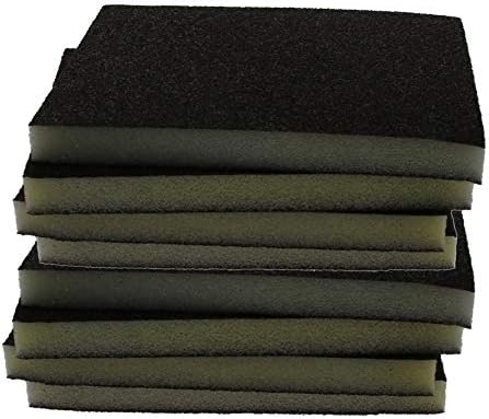 Utoolmart Sanding Sponge Sanding Blocks, 80 Grit Wet Dry Sandpaper Sponge, Washable and Reusable Sand Sponge Kit, for Kitchen Cookware Cleaning and Rust Removal of Rusted Metal, Grey, 8 Pcs