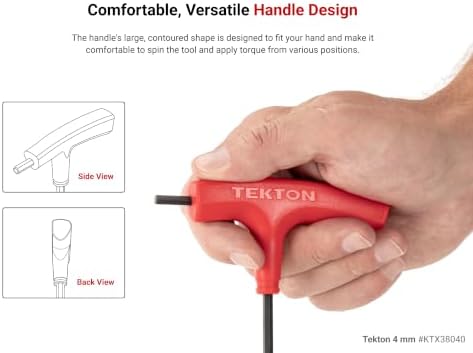 TEKTON Flat End Hex T-Handle Key Set, 21-Piece | KTX90302 | 5/64 - 3/8 in., 2 - 10 mm, Manganese Phosphate Finish