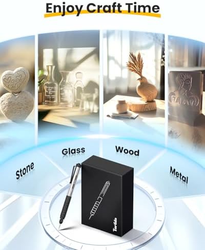 Tarlido Engraving Pen, USB Rechargeable Cordless Rotary Tools, Professional Mini Carving Machines Portable DIY Engraver Machine for Metal to Wooden, Glass, Jewelry-Black