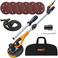 MAXXT Drywall Sander, Lightweight Popcorn Ceiling Removal Tool, 5 Variable Speed Foldable Telescopic Electric Drywall Sander, 800-1700RPM Vertical Power Ceiling Sander With 6pcs SandPapers, Bag