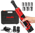 FULLYEA 3/8" Cordless Electric Ratchet Wrench Set, 45 Ft-lbs,Variable Speed