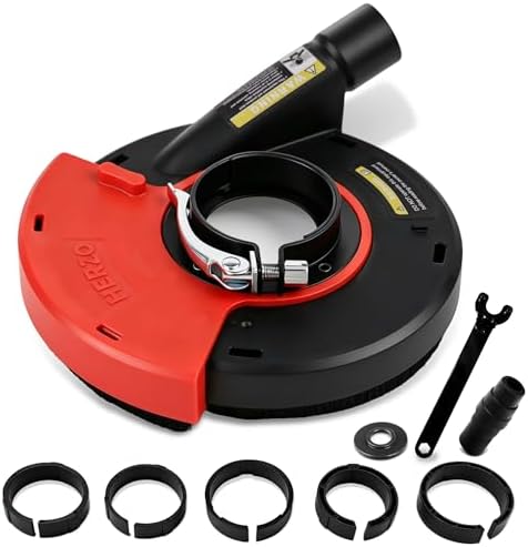 HERZO Universal Surface Grinding Dust Shroud for 7 Inch Angle Grinder Grinding Task