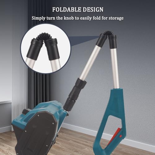 Cordless Brushless Snow Shovel, 1200W Adjustable Direction Snowplow, Road Snow Cleaning Tool for School Roads, Driveway Clearing, Patio