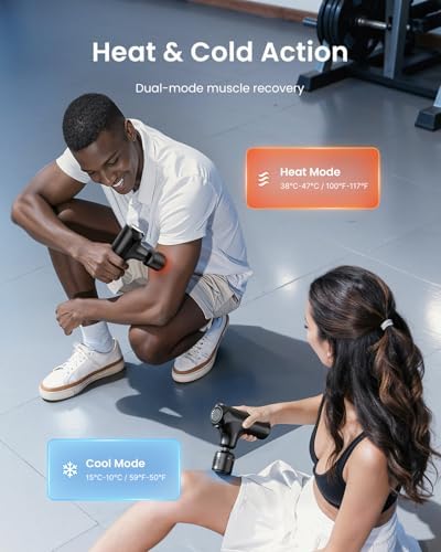 RENPHO Mini Thermacool Massage Gun with Heat and Cold, Pocket-Sized, Small