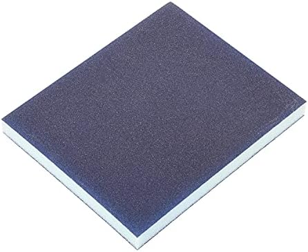 Utoolmart Sanding Sponge Sanding Blocks, 180 Grit Wet Dry Sandpaper Sponge, Washable and Reusable Sand Sponge Kit, for Kitchen Cookware Cleaning and Rust Removal of Rusted Metal, Blue, 4 Pcs