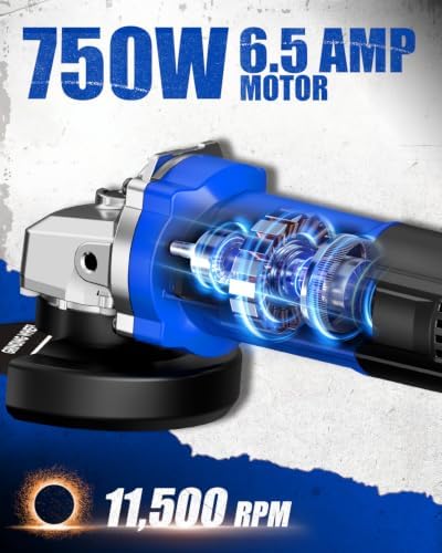 AVID POWER Angle Grinder Tool 750W 6.5 Amp 4-1/2" 11,500 RPM Metal Grinder