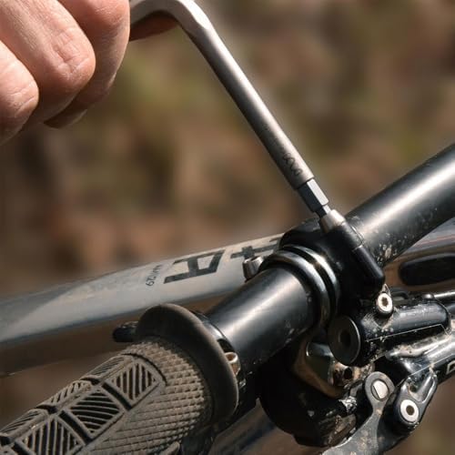 Daysaver Essential8 Stainless Steel Multi-Tool - Ultra-Light 33g, Plasma-Coated Handle, 8-Circle Hex & Torx T25 Bits, Wear-Resistant, Magnetic Bits, Compact Cycling Repair Tool for Bike Maintenance an