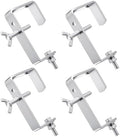 Zonon 4 Pack Stage Lighting Truss Clamp Hook for Square Tube Galvanized Iron Truss Clamps for LED Dj Lights Par Spotlight, Moving Head Beam Spot Square Tube Clamp, Heavy Duty 88 Lbs /40 kg (Silver)